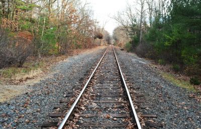 The tracks toward Medfield
